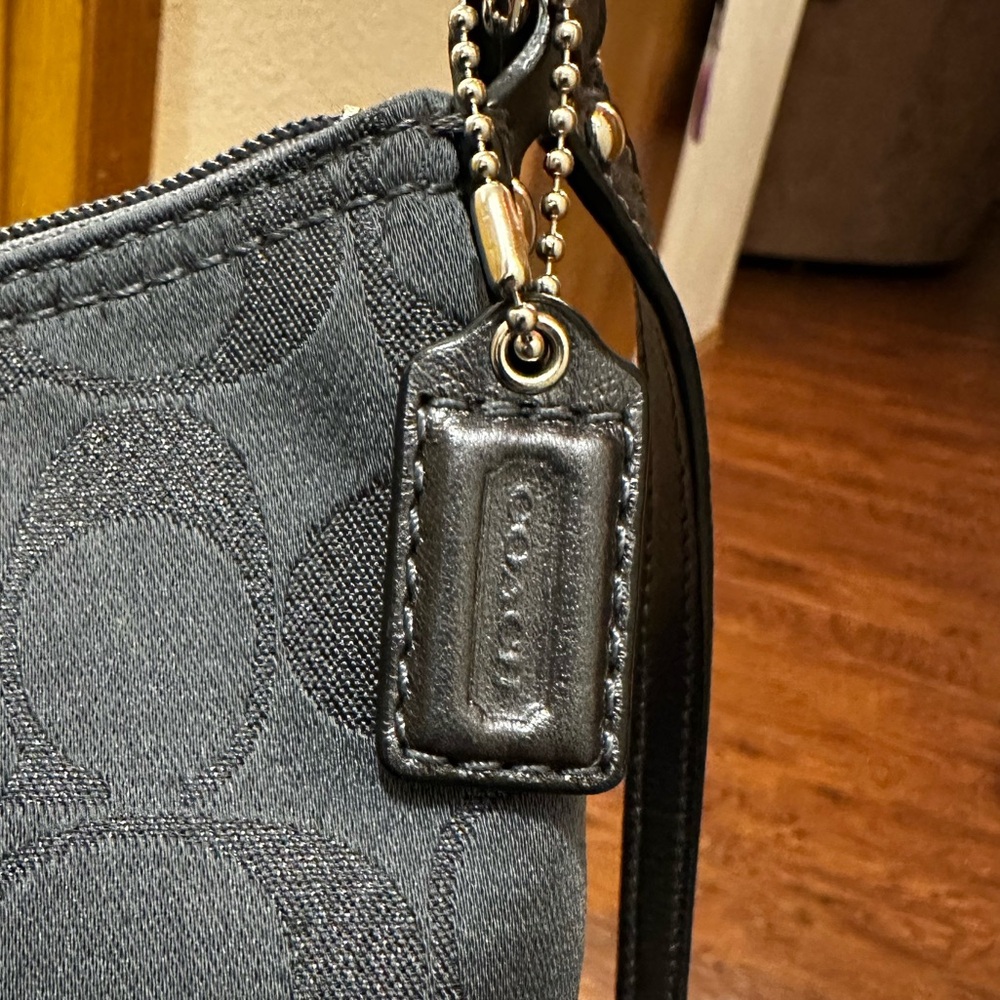 Coach Gunmetal Grey Signature Shoulder Bag, EUC - Picture 7 of 11